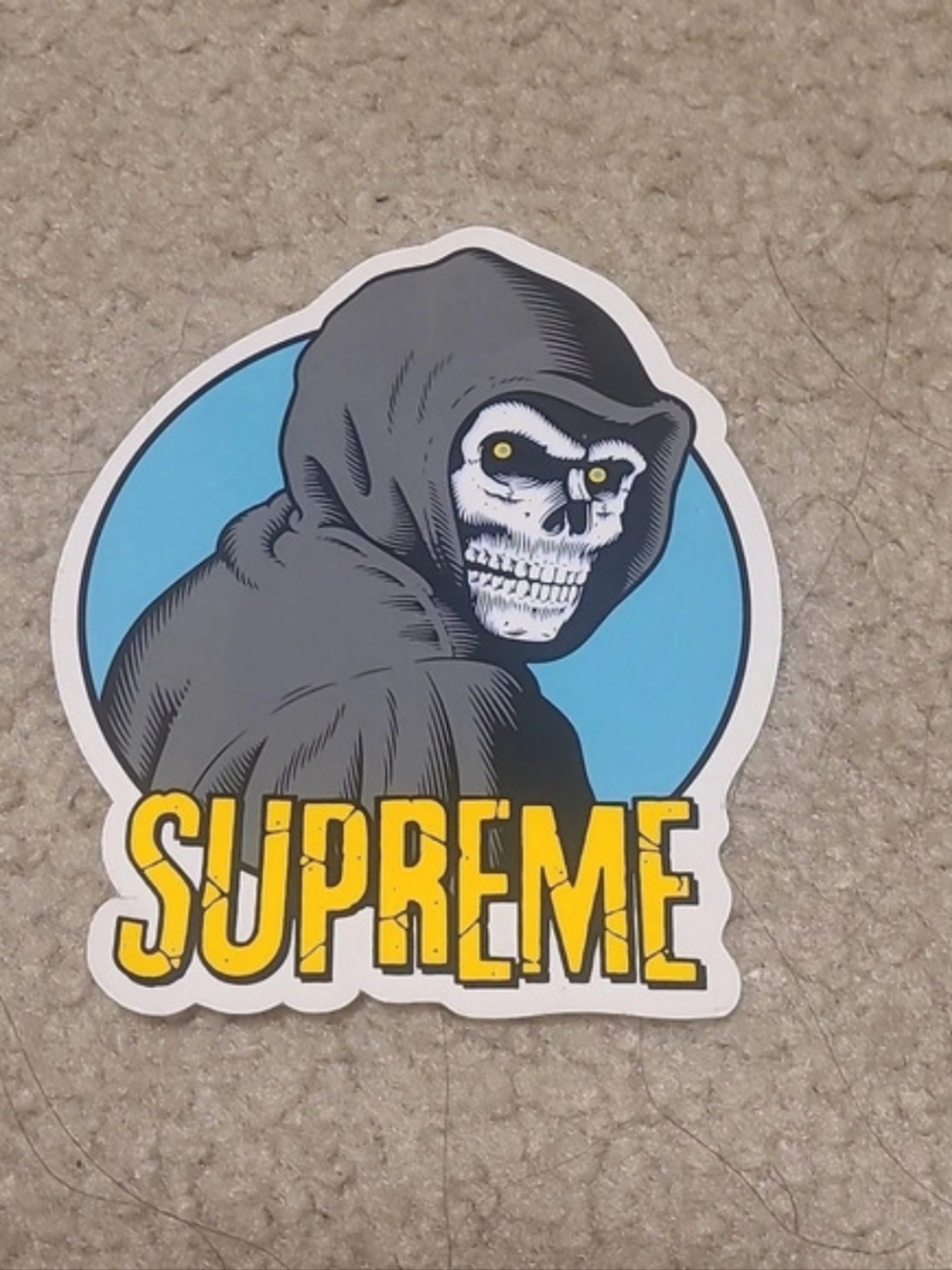 Supreme Grim Reaper Sticker Blue & Gray